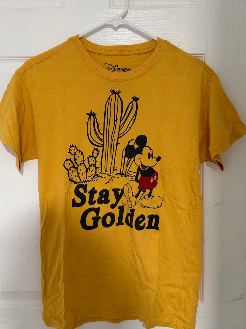 Disney Yellow Mickey Mouse Cactus Graphic Tee